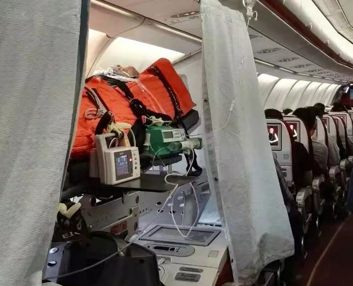 海南跨国医疗包机、航空担架